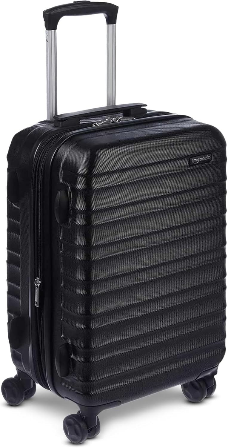 Durable black suitcase for travel