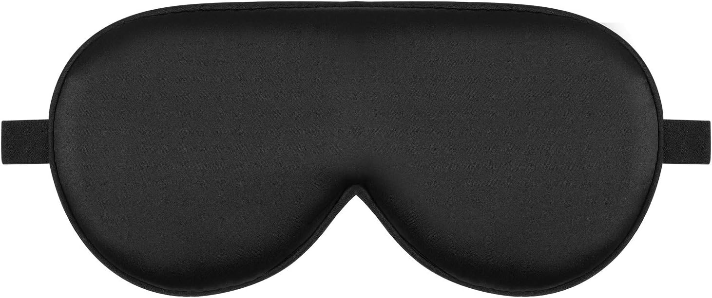 Black travel eye mask for sleep
