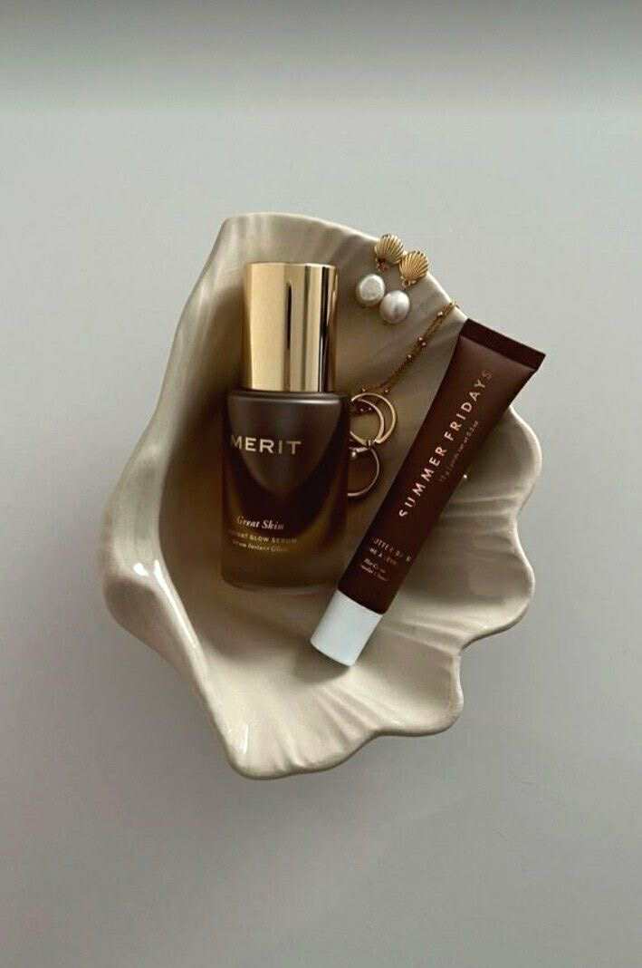 Luxury beauty products on elegant display