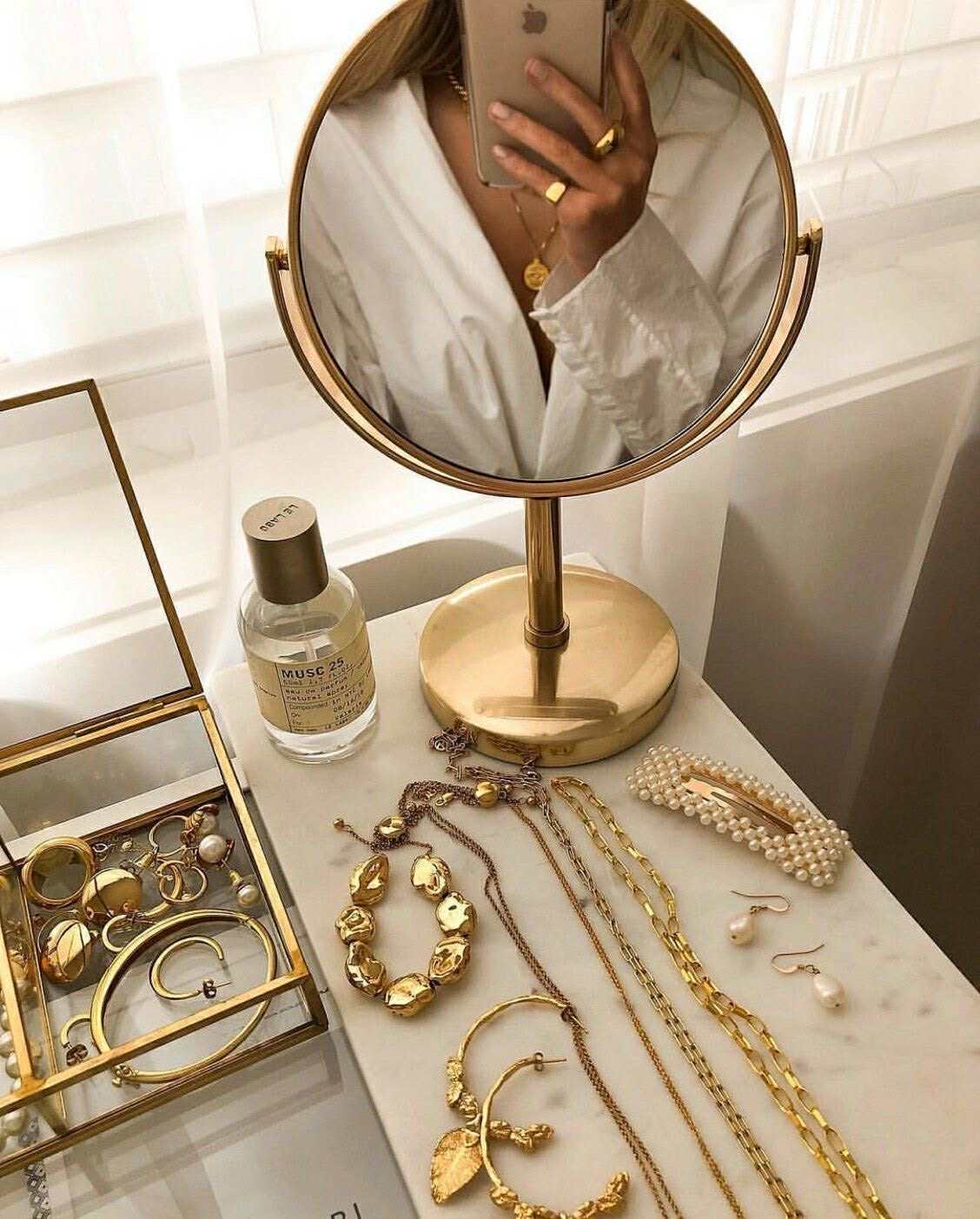 Elegant jewelry and accessories display